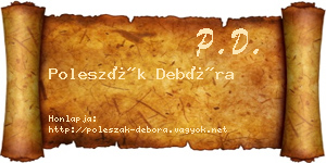 Poleszák Debóra névjegykártya